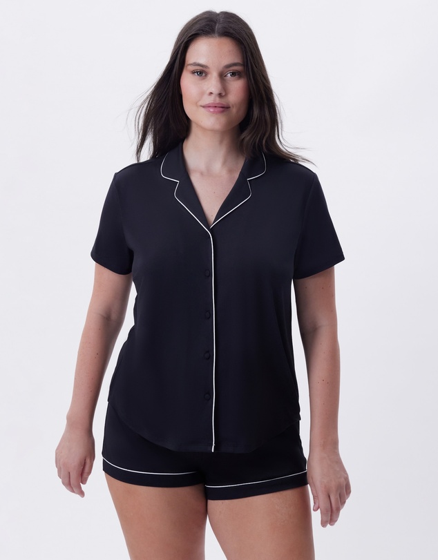 Bras N Things - Emilia Short Sleeve Top - Black
