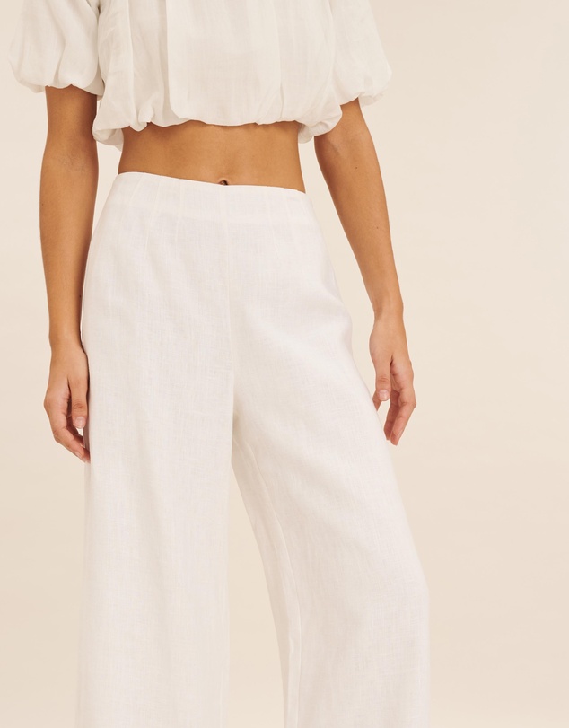 AERE - High Waist Linen Pants
