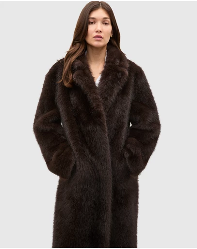 Seed Heritage - Maxi Faux Fur Coat