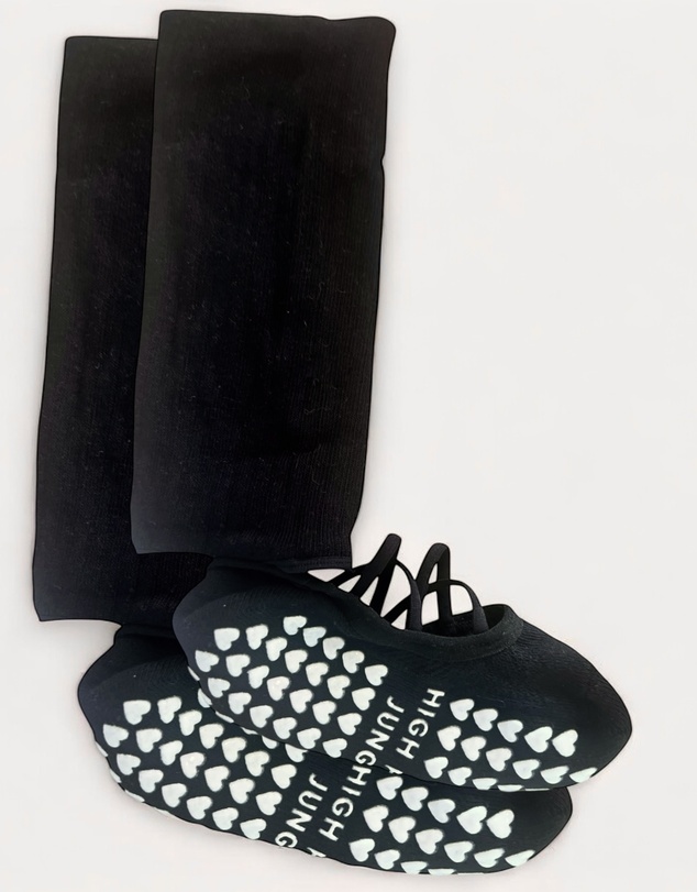 High Heel Jungle - Studio Grip Premium Strappy Leg Warmer Sock - 2 Pairs