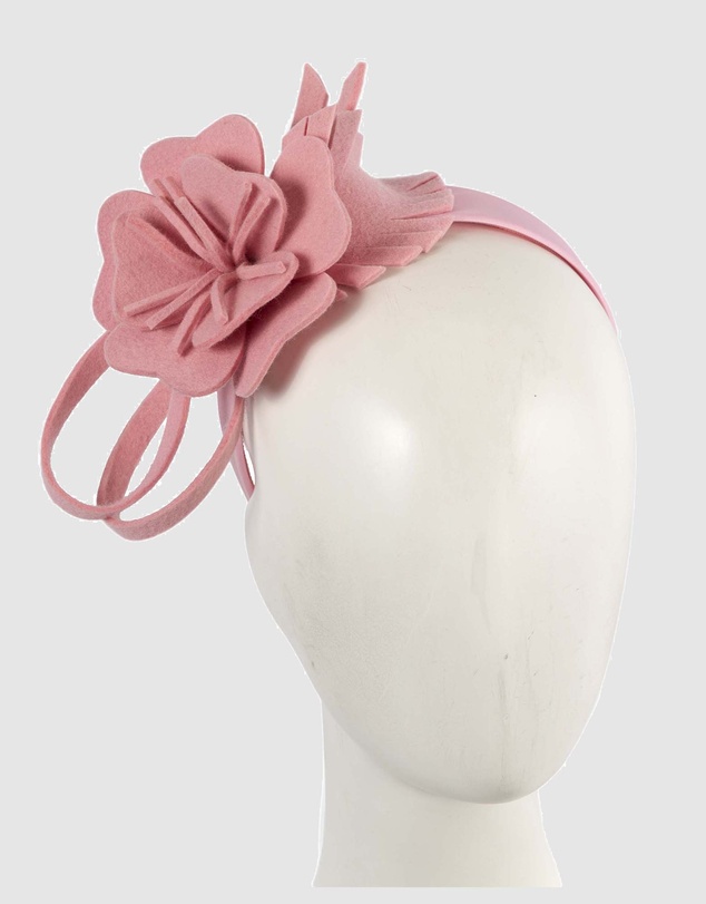 Max Alexander - Felt Pink Flower Fascinator