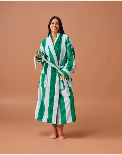 Linen House - Ocean City Plush Robe