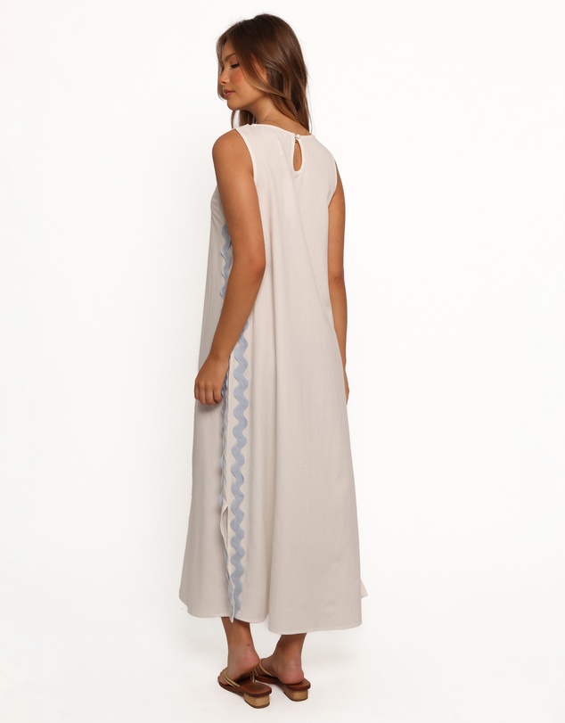 Petal & Pup - Lennie Midi Dress - Cream Blue