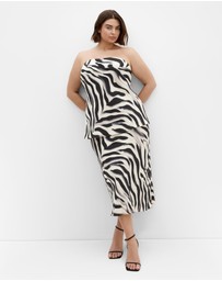 City Chic - Strapless Zebra Fever Top
