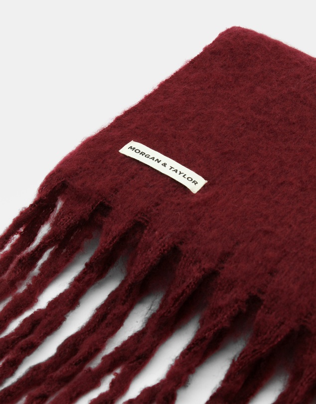 Morgan & Taylor - Ella Woven Scarf in Burgundy Red