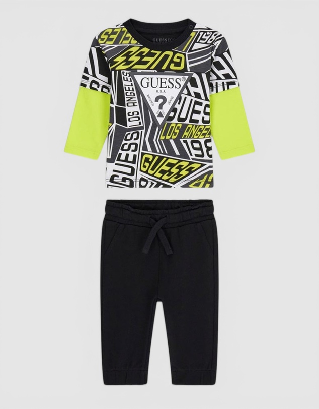 GUESS - Long Sleeve T-Shirt and Active Pants Set