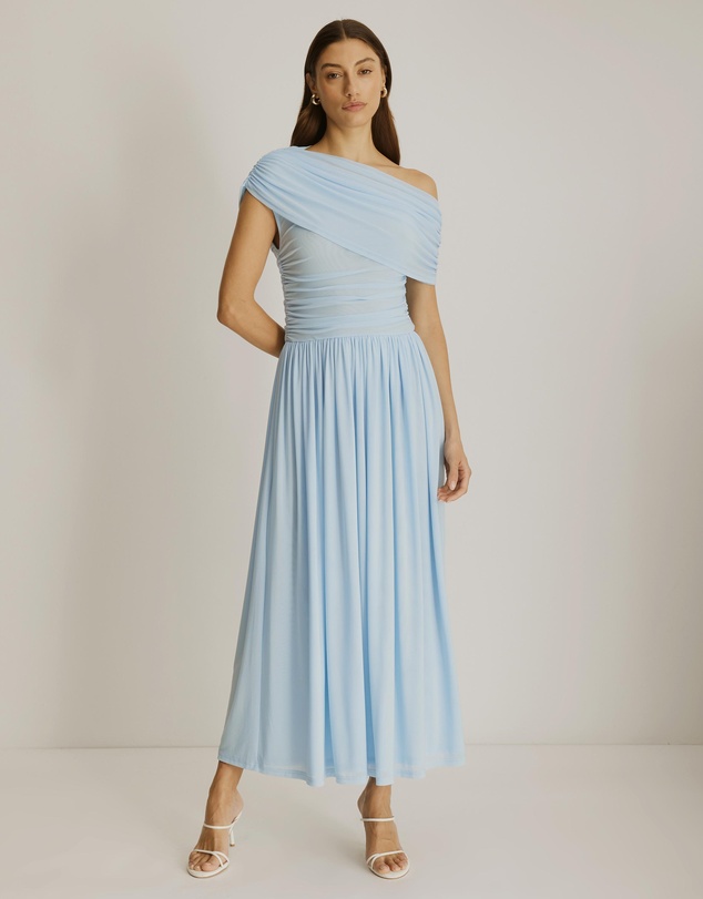Atmos&Here - Winnie Off Shoulder Mesh Maxi Dress