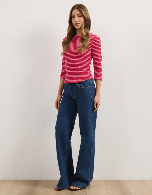 Atmos&Here - Layla 3/4 Sleeve Stripe Tee