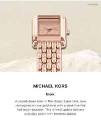 Michael Kors - Essex Rose Gold Analogue Watch