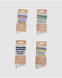Skwosh - Chicken Dinner Kids Socks in Multi Stripe