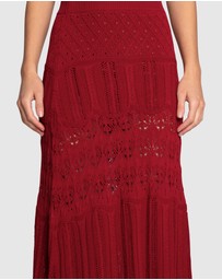Belle & Bloom - Harvest Haze Crochet Maxi Skirt