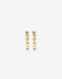 Michael Hill - 10.5mm Small Beaded Huggie Earrings in 10kt Yellow Gold