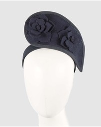 Max Alexander - Felt Navy Crown Racing Fascinator