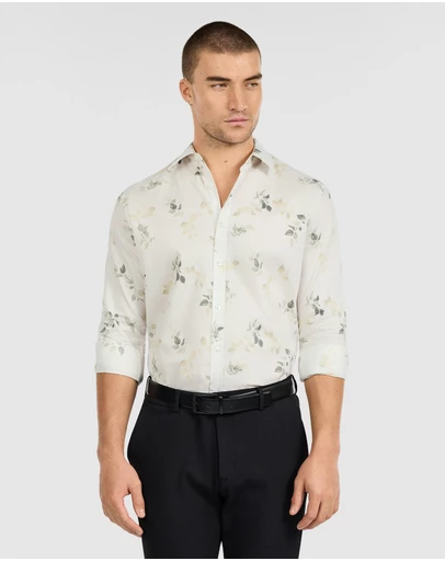Tarocash - Lucio Textured Leaf Shirt