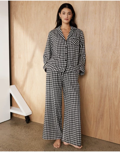 Atmos&Here - Ava Gingham Long PJ Set