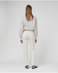 DRICOPER DENIM - Misika Ivory Flare Leg Trousers