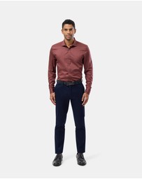 Brooksfield - Triangle Print Slim Fit Dress Shirt