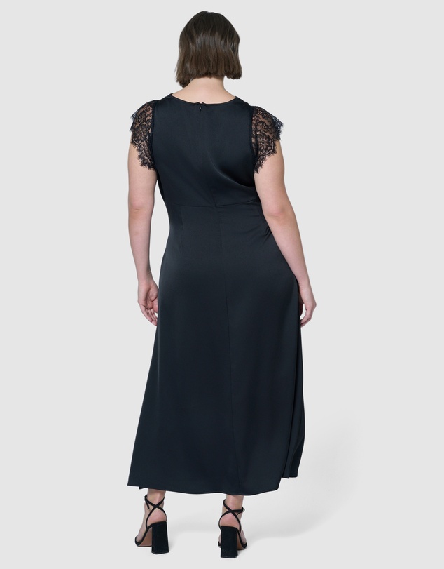 Pink Dusk by Curve Project - Allure Satin Maxi Dress