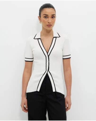 Calli - Lari Short Sleeve Rib Knit