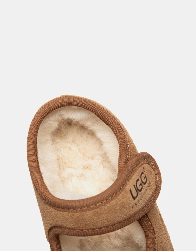 EVERAU - Australian Shepherd Ugg Millie Toddler Cow Suede Upper Loafer Oxfords Flats