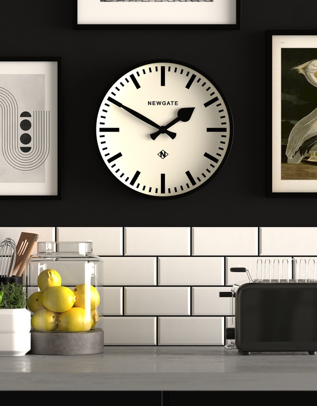 Newgate - Newgate Railway Clock Black