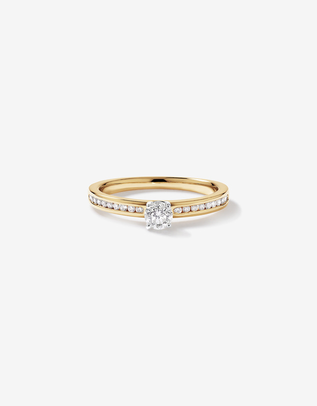 Michael Hill - 0.45 Carat TW Round Brilliant Signature 101 Diamond Ring in 14kt Yellow & White Gold