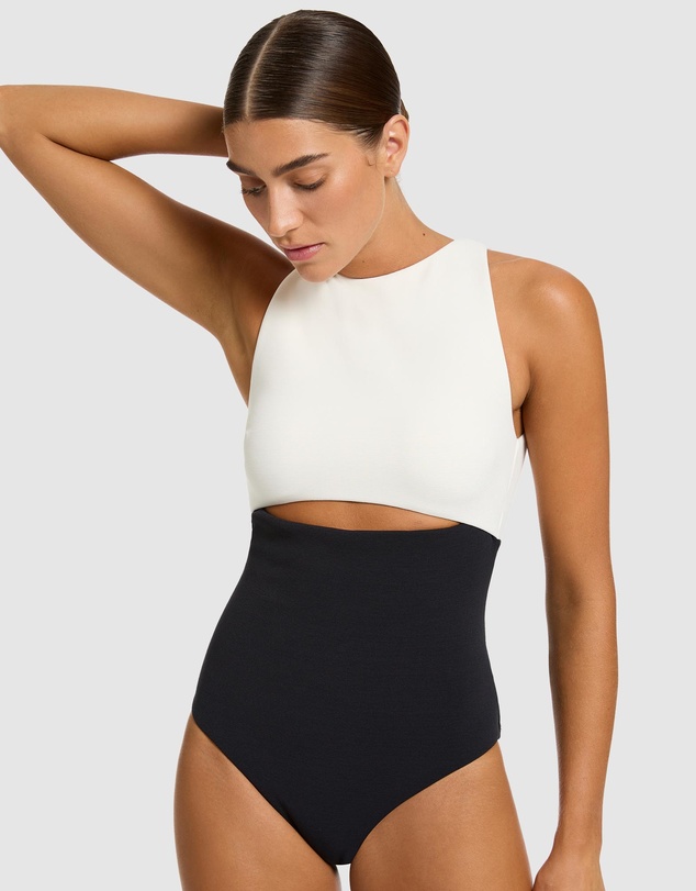 JETS - Versa Rib Cut Out High Neck One-Piece