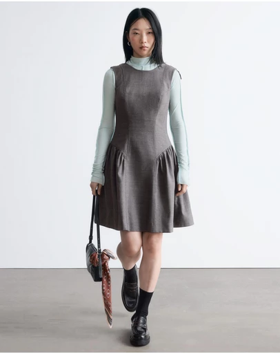& Other Stories - Flared Wool Mini Dress