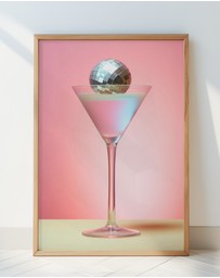 Olive et Oriel - Disco Martini 2 by Andreas Magnusson Art Print
