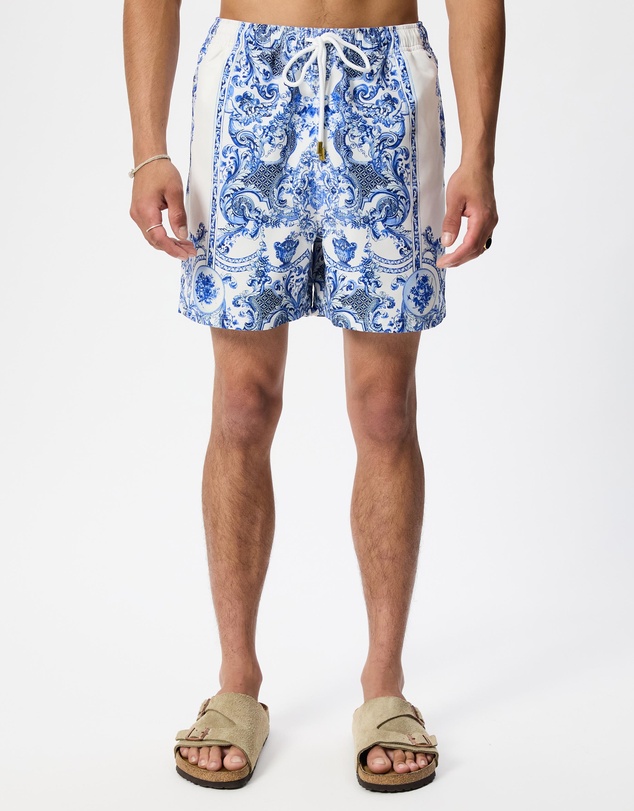 Camilla - Mid Length Boardshort With Elastic Waist