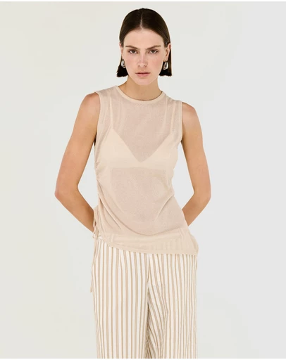 Staple the Label - Alix Drawstring Knit Top