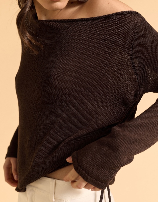 MVN - Rouched Side Knit Top