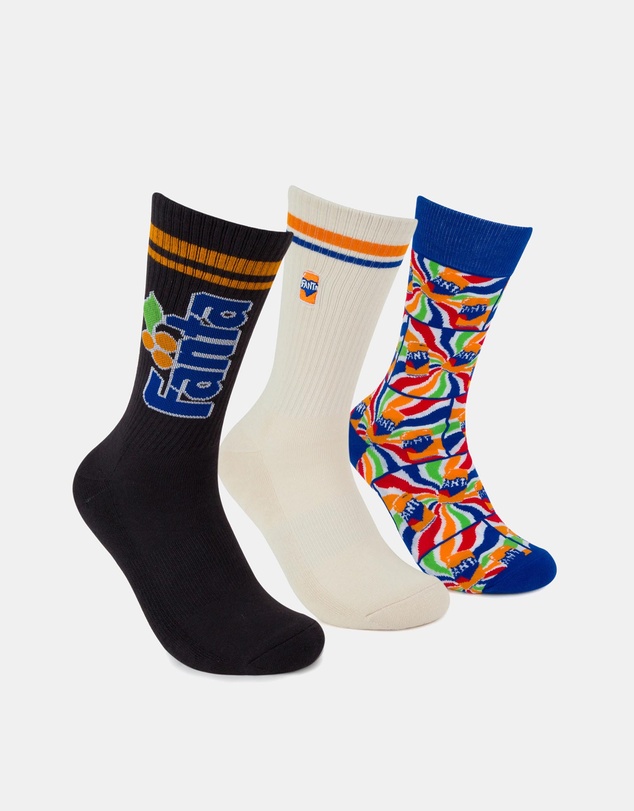 American Needle - Fanta Retro Sneaker Sock 3 Pack Gift Can