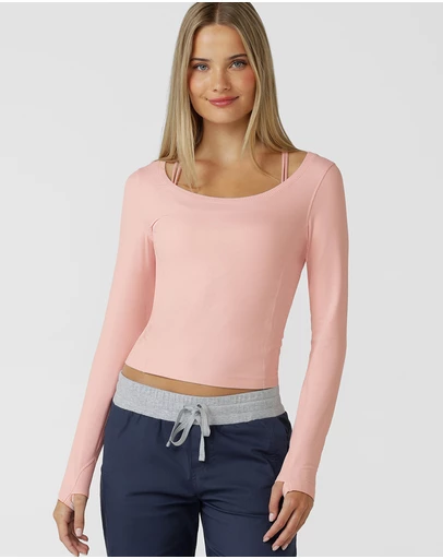 Lorna Jane - Train Warmer Long Sleeve Rib Top