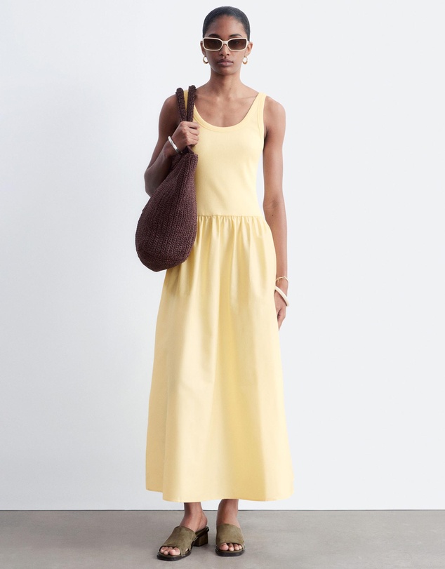 & Other Stories - Cotton Rib Tank Midi Dress