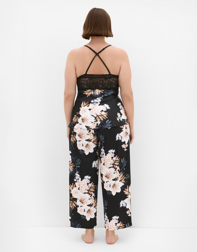City Chic - Plus size Arcadia Cami Pant Set - black