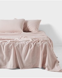 Linen House - Flannelette Plain-Dyed Sheet Set