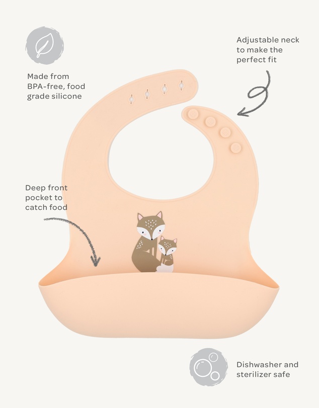 Playground - Silicone Bib - Fox