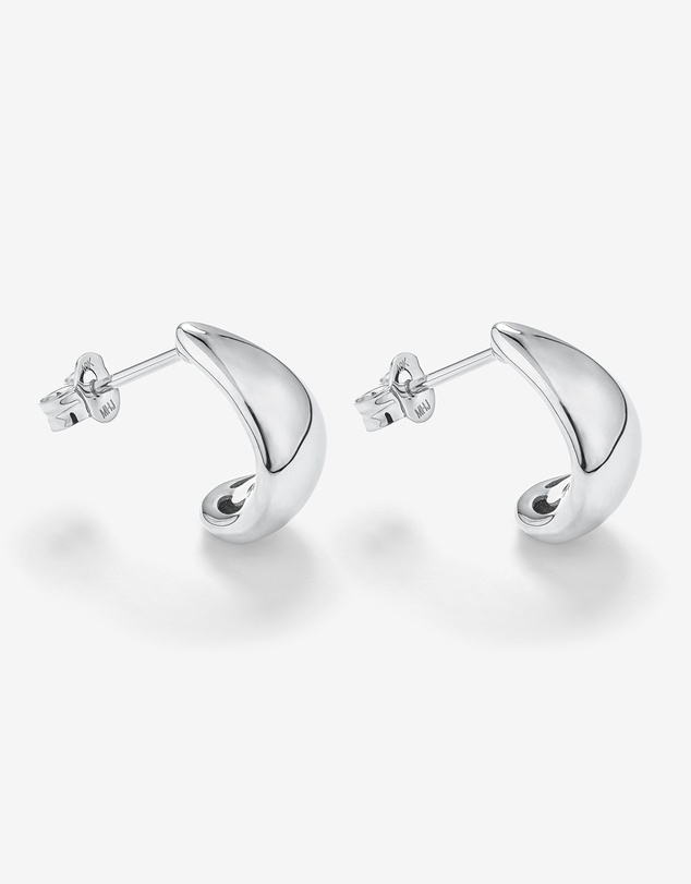 Michael Hill - Half Hoop Stud Earrings in Sterling Silver