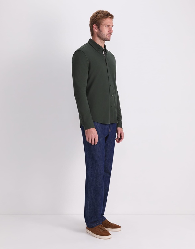 Sportscraft - Long Sleeve Pique Shirt