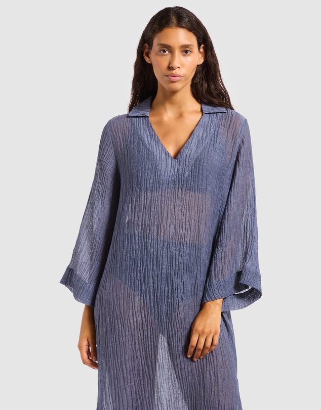 JETS - Wave Gauze Sheer Full Length Cover Up