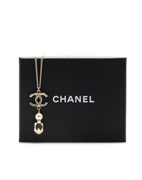 Pre-Loved by Azura Reborn - Pre-Loved Gold Plated CC Faux Pearl Pendant Necklace