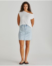 Sass - Vale Scalloped Denim Skirt