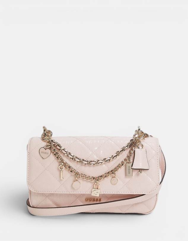 GUESS - Pink Libby Flap Crossbody Bag
