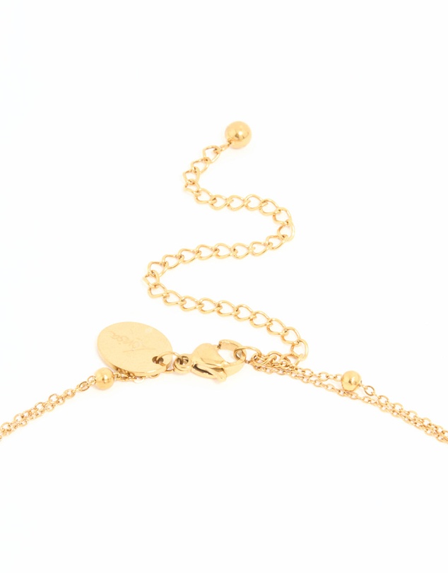 Lovisa - Waterproof Gold Plated Stainless Steel Star & Shell Layered Necklace