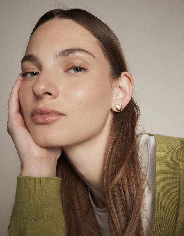 MIMCO - Adore Heart Stud Earrings - Gold