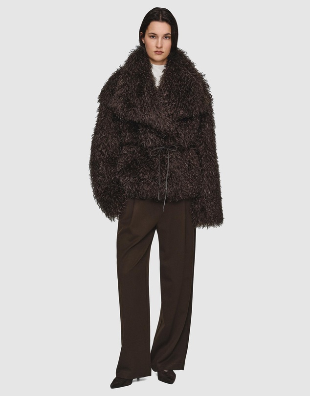 Source Unknown - Hathi Belted Faux-Fur Jacket