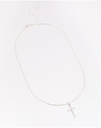 Lovisa - Silver Plated 45cm Cross Necklace
