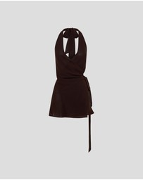 Vacay Swimwear - Sirena Wrap Mini Chocolate