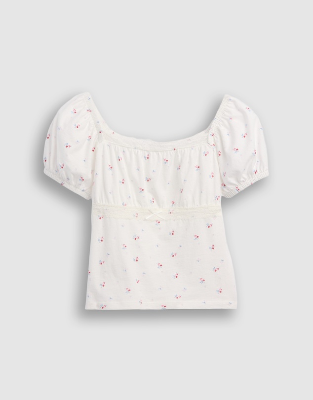GAP - SS Lace Trim Top - Teens